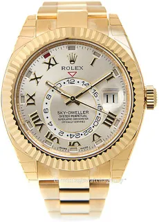 Rolex Sky-Dweller 326938-0001 42mm Yellow gold Silver