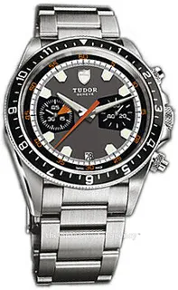 Tudor Heritage Chrono 70330N-95740-GRIDSTL 42mm brushed/polished steel Gray