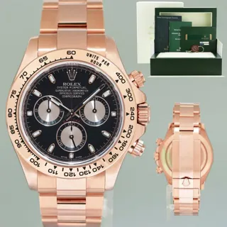 Rolex Daytona 116505 40mm 18k Rose Black