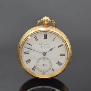 J.W. Benson 48mm 18k yellow gold