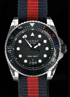 Gucci Dive 136.2 46mm Stainless steel Black