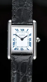 Cartier Vermeil 388001 22mm Silver White