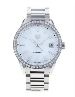 TAG Heuer Carrera Lady WBK1316.BA0652 36mm Stainless steel Mother of Pearl White