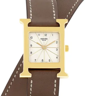 Hermès Heure H HH1.210 Stainless steel and Gold-plated Silver