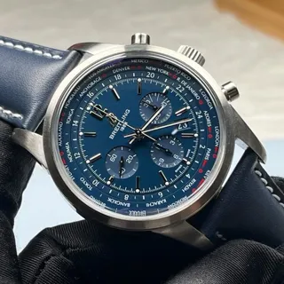 Breitling Transocean AB0510U9|C879|101X 46mm Stainless steel Blue