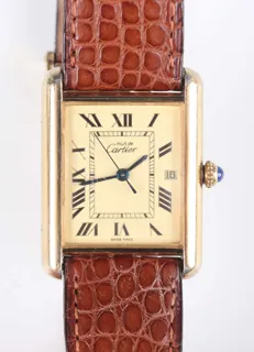 Cartier Must de Cartier Tank 2413 Silver and Gold-plated Cream