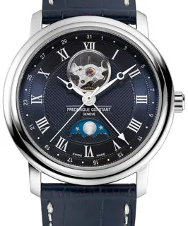 Frédérique Constant Classics Moonphase FC-335MCNW4P26 40mm Stainless steel Blue