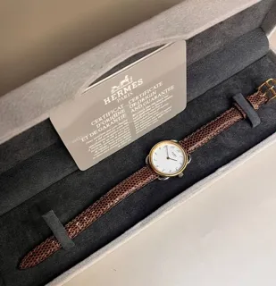 Hermès Arceau 32mm Steel White