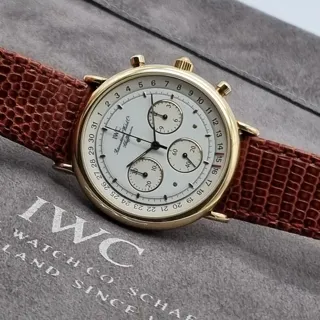 IWC Portofino Chronograph IW3731 35mm Yellow gold White