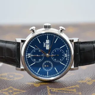 IWC Portofino Chronograph IW391019 42mm Stainless steel Blue