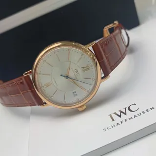 IWC Portofino IW458105 37mm Red gold Silver