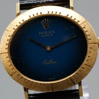 Rolex Cellini 4083 33mm Yellow gold Blue