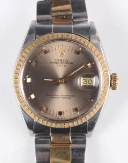 Rolex Oyster Perpetual Date 1505 Yellow gold and Stainless steel Champagne