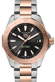 TAG Heuer Aquaracer WBP1121.BB0003 40mm Yellow gold and Stainless steel Black