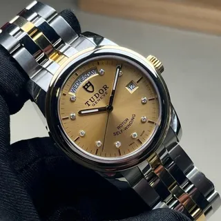 Tudor Glamour Date-Day 56003-68063 39mm Yellow gold and Stainless steel