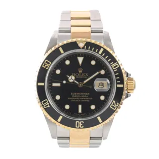 Rolex Submariner 16613 40mm Stainless steel and 18k yellow gold Black