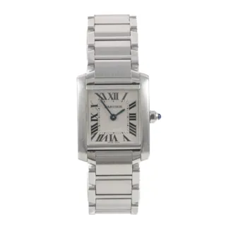 Cartier Tank Française W51008Q3/2384 Stainless steel White