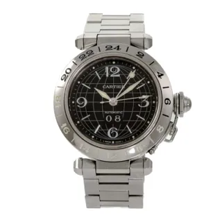 Cartier Pasha C W31049M7 (2550) 35mm Stainless steel Black