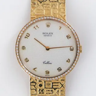 Rolex Cellini 5134/8 33mm Yellow gold White