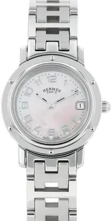 Hermès Clipper Hermes - CL4.210 24mm Stainless steel White