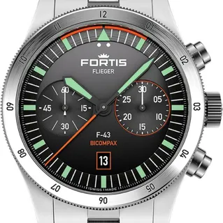 Fortis F-43 F4240004 CPO 43mm Stainless steel Black