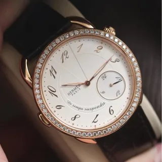 Hermès Arceau 38MM. 38mm Rose gold Silver