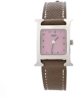 Hermès Heure H Stainless steel Purple