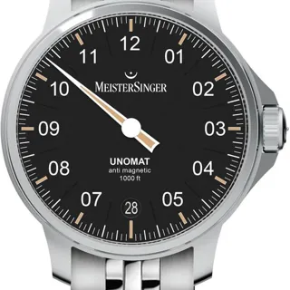 MeisterSinger UN902 43mm Stainless steel Black