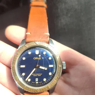 Oris Divers Sixty Five 01 733 7707 4355-07 5 20 45 40mm Bronze and Stainless steel Blue