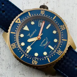 Squale 1521BRONBL 42mm Bronze Blue