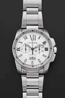 Cartier 3578 42mm Stainless steel Silver and White