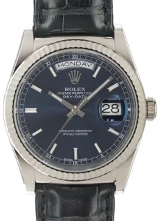 Rolex Day-Date 36 118139 36mm White gold Blue