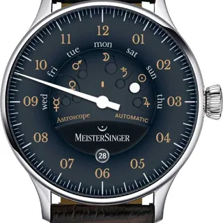 MeisterSinger AS902OR 40mm Stainless steel Black