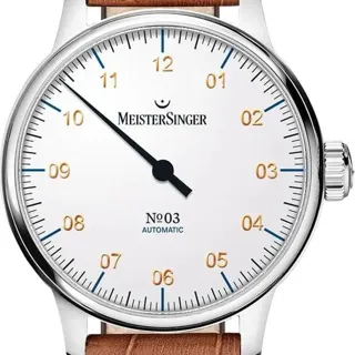 MeisterSinger N° 03 AM901G 43mm Stainless steel White