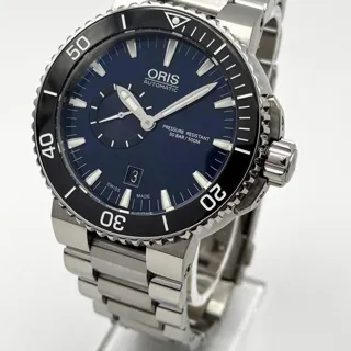 Oris Aquis 01 743 7673 4135-07 8 26 01PEB 46mm Ceramic and Stainless steel Blue