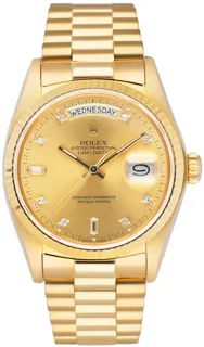 Rolex Day-Date 18038 36mm Yellow gold Champagne