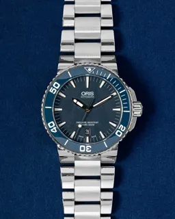 Oris Aquis Date 01 733 7653 4155 43mm Stainless steel Blue