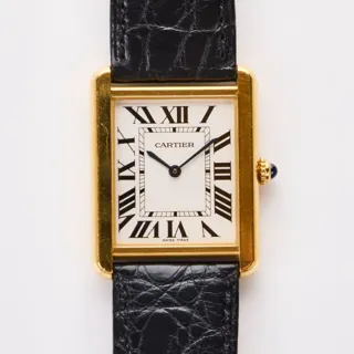 Cartier Tank Solo W5200004 18k yellow gold White