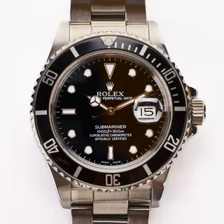 Rolex Submariner 168000 40mm Stainless steel Black