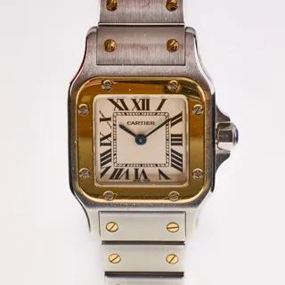 Cartier Santos 1567 24mm stainless steel and yellow gold Silver