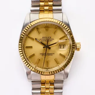 Rolex Datejust 16013 36mm 18ct yellow gold and stainless steel Champagne