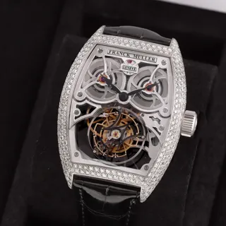 Franck Muller Cintree Curvex 8889 T G SQT D7 BR WG 43.7mm White gold Skeletonized