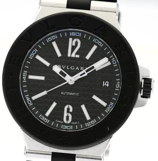 Bulgari Diagono DG 40 SV 40mm Stainless steel Black