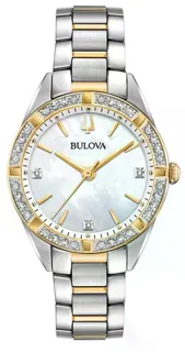 Bulova Diamond 98R263 32mm Stainless steel White