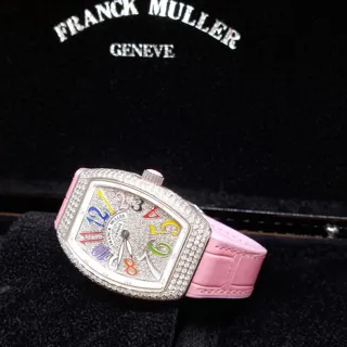 Franck Muller Vanguard V32QZ 32mm Stainless steel Pink