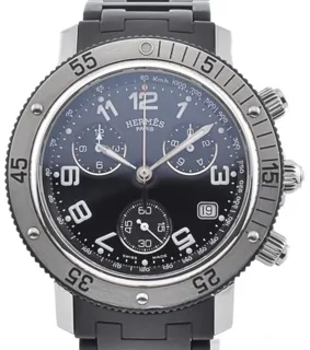 Hermès Clipper CL2.915 39.5mm Stainless steel Black