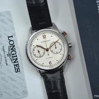 Longines Heritage L2.814.4.76.0 41mm Stainless steel White