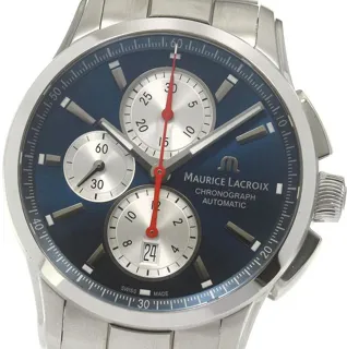 Maurice Lacroix Pontos Chronographe PT6388-SS002-430-1 42mm Stainless steel Blue