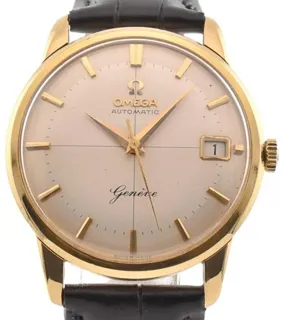 Omega Genève 14703 34mm Yellow gold Silver