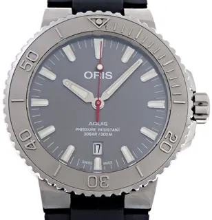 Oris Aquis Date 01 733 7730 4153 43.5mm Stainless steel Gray